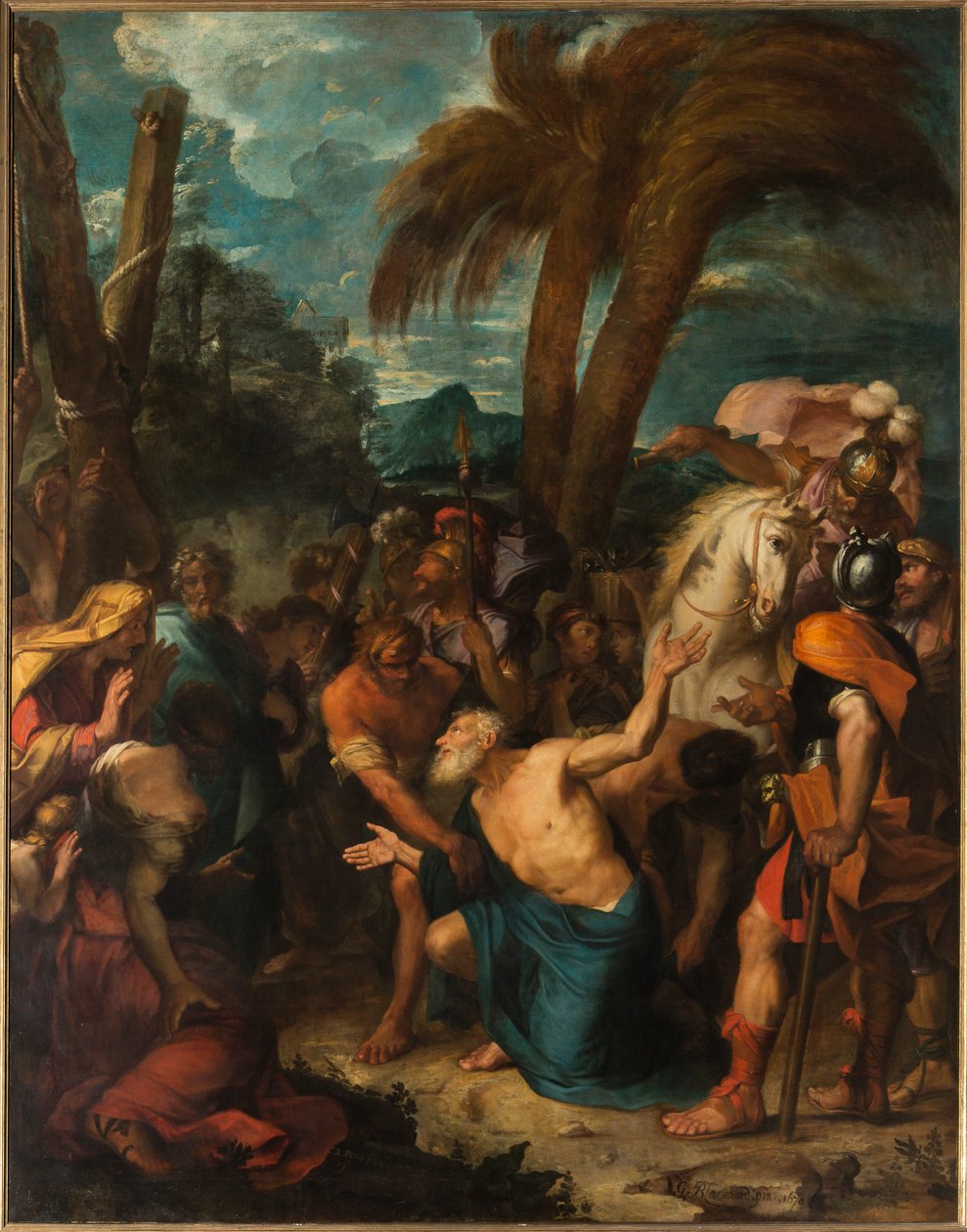Saint Andrew Tartling med glede ved synet av hans pine av Gabriel (1630 1704) Blanchard