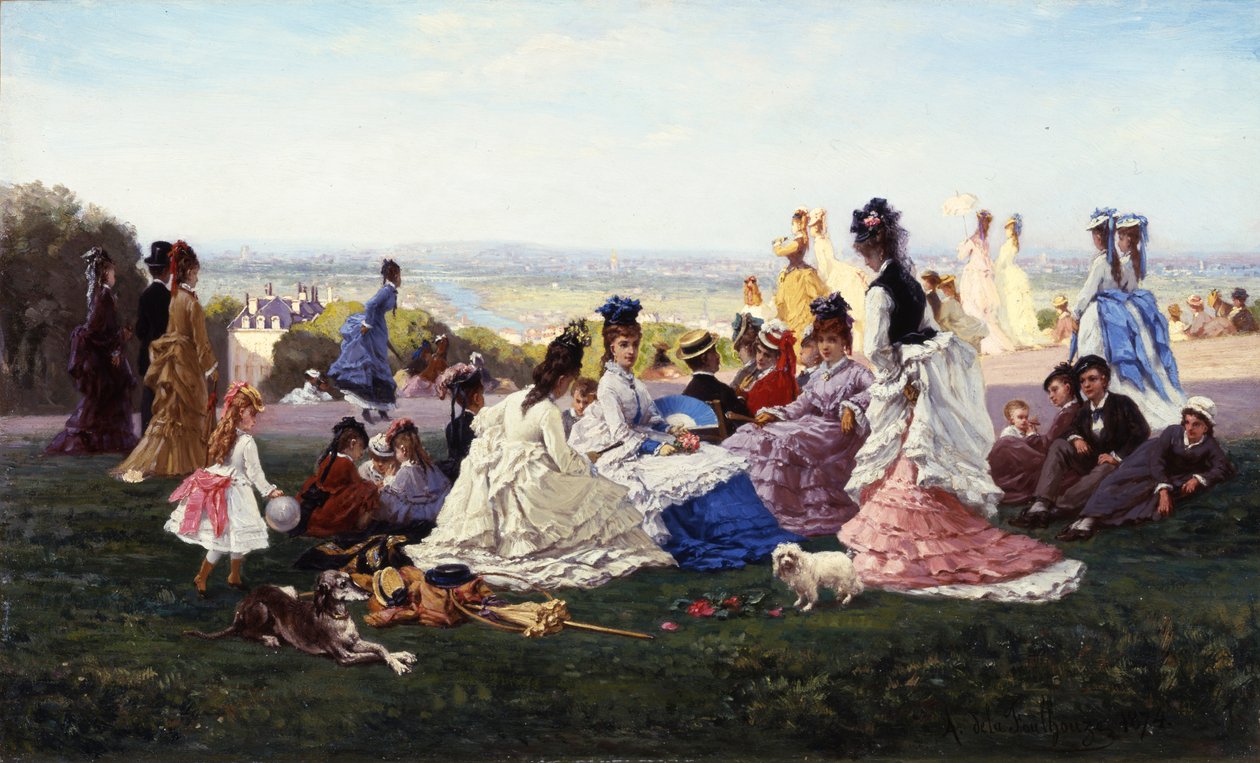 Søndag i Bellevue, 1874 av Gabriel Amable de Lafoulhouze