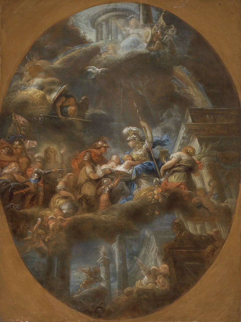 Adel tilbyr de keiserlige russiske barna til Minerva, ca. 1795 av Gabriel Francois Doyen