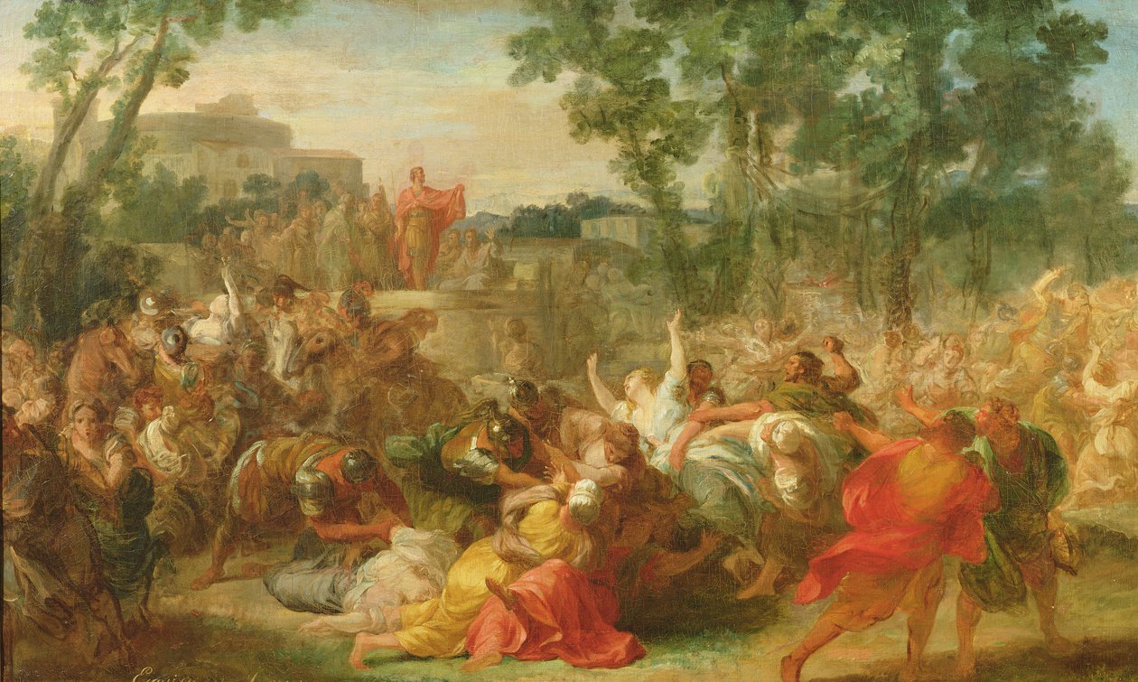 Studie for voldtekt av sabinerne av Gabriel Francois Doyen
