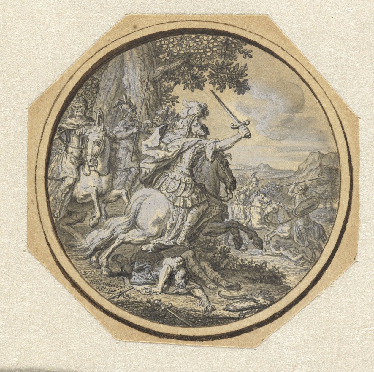 kampscene av Gabriel Francois Louis Debrie