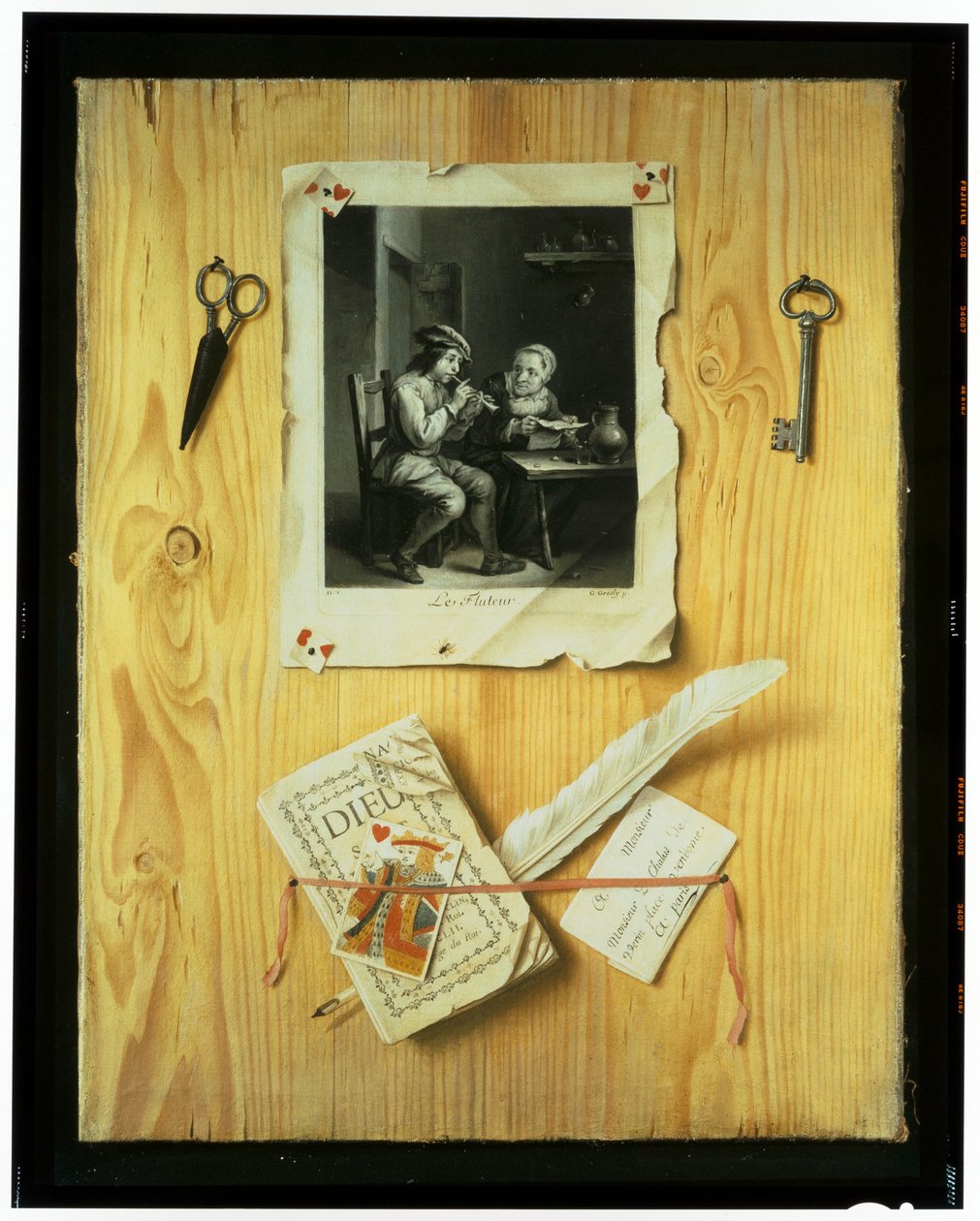 Trompe I'Oeil Stilleben av Gabriel Gresly