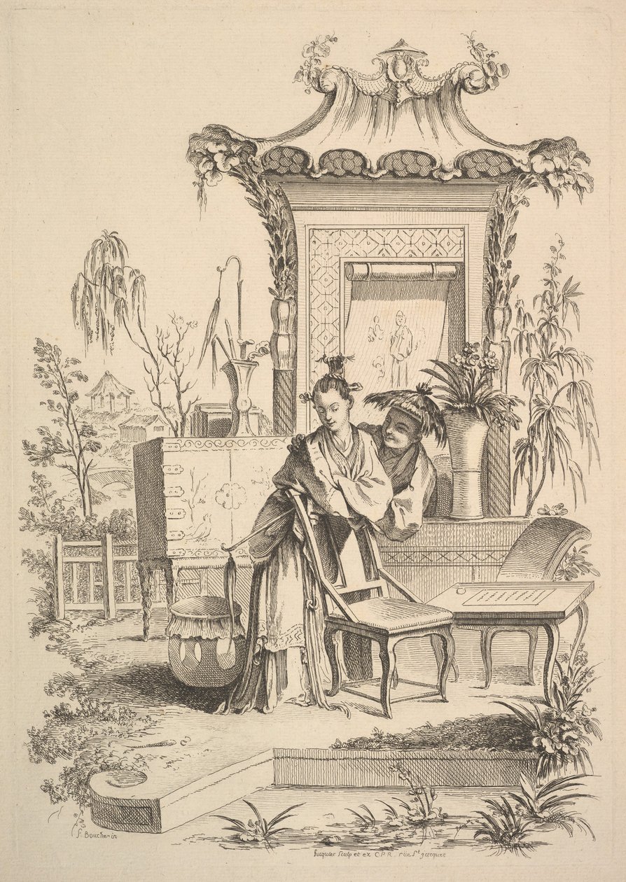 Kinesisk mann og kvinne, ca. 1742. av Gabriel Huquier