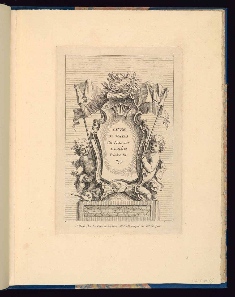 Tallerken 1, Tallerken, Livre de vases (bok med vaser) av Gabriel Huquier