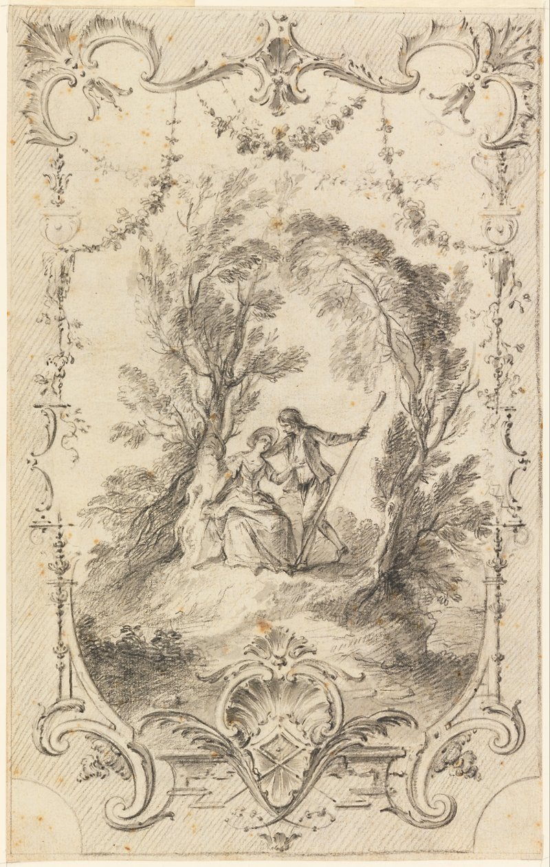 The Eagar Shepherd (Forberedende tegning for plate 247 i L
