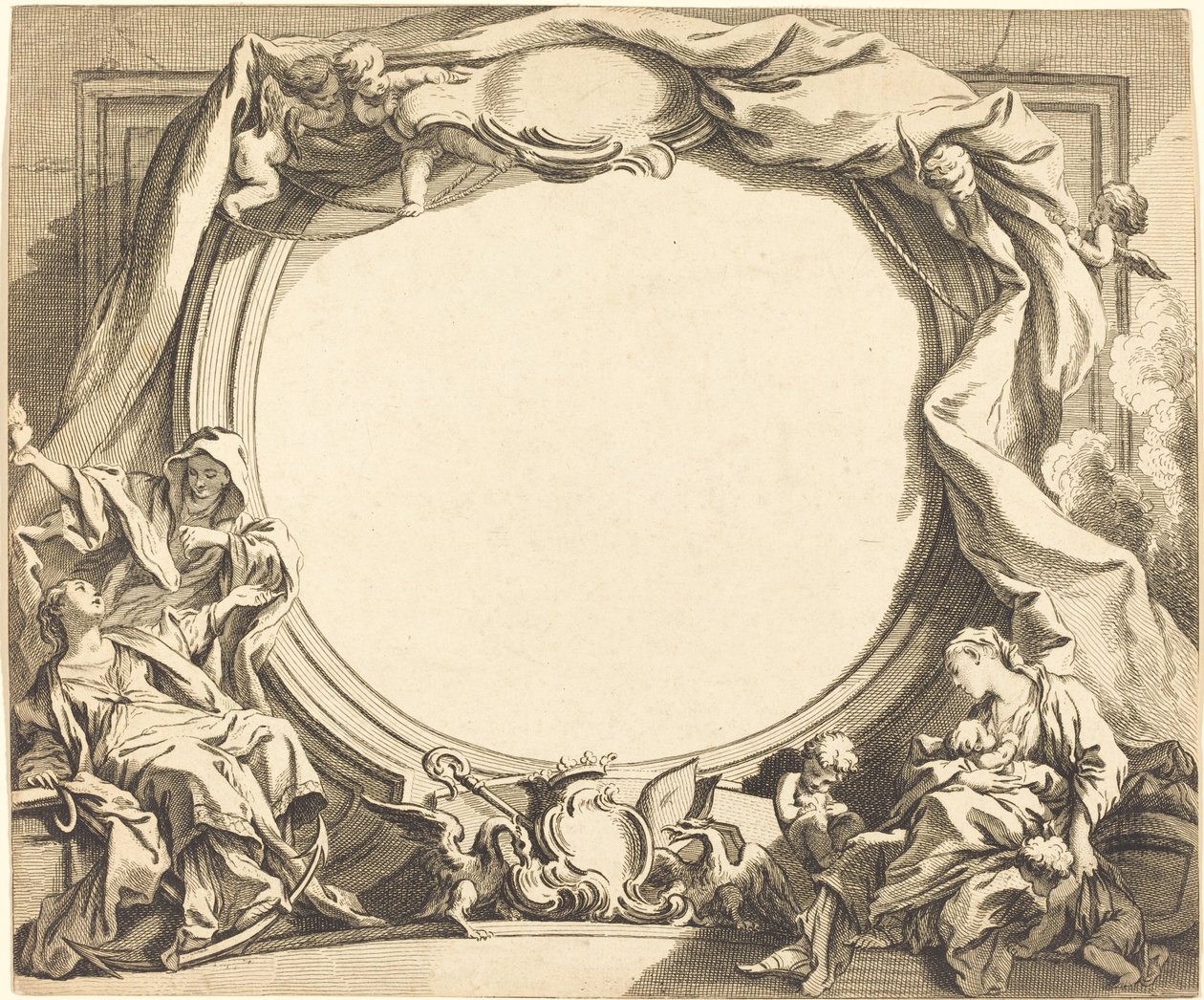 Tro og nestekjærlighet av Gabriel Huquier after François Boucher