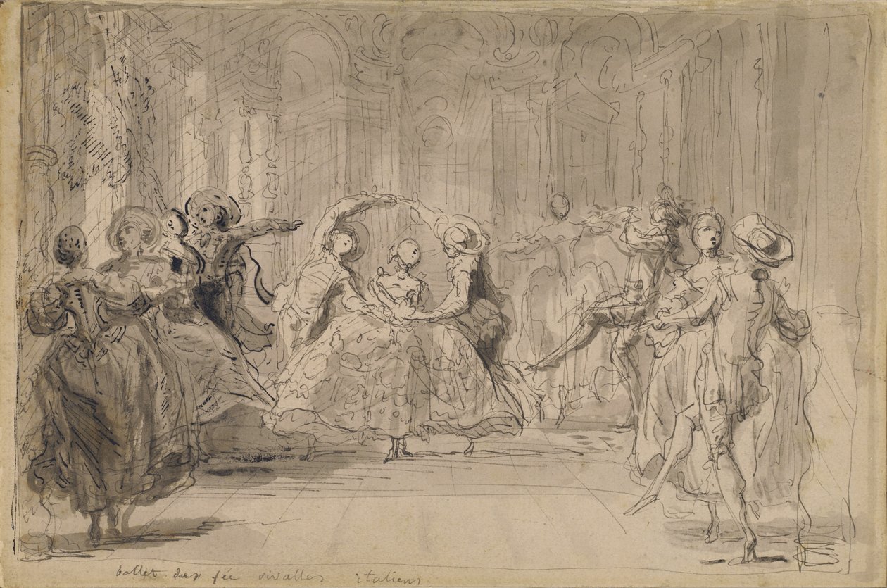 Ballett fra "The Rival Fairies" av Gabriel Jacques de Saint Aubin