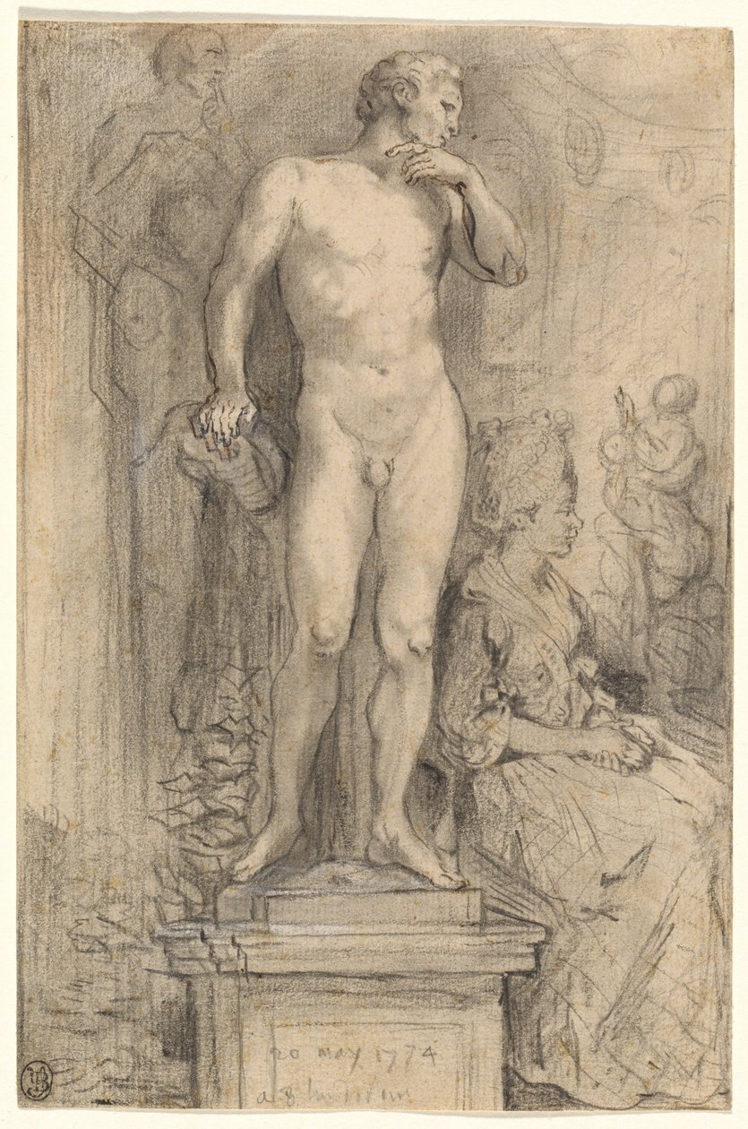 Rendezvous i Palais Royal av Gabriel Jacques de Saint Aubin