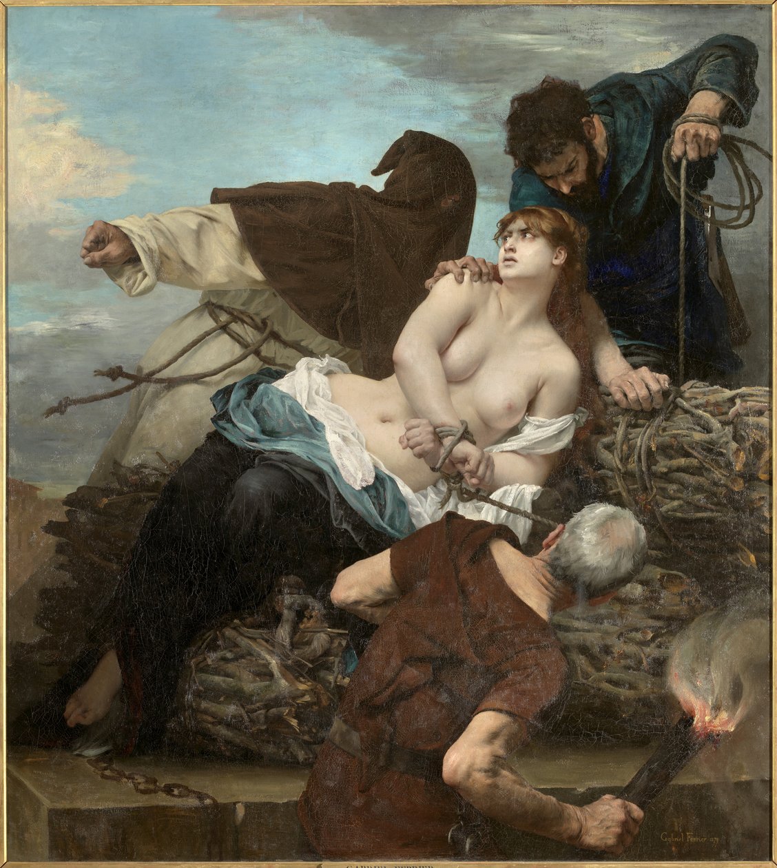 Scene for inkvisisjonen i Spania av Gabriel Joseph Marie Augustin Ferrier