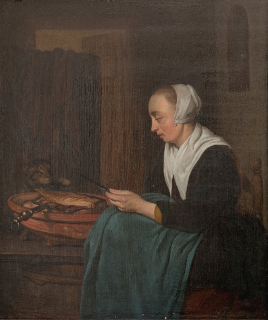 En sovende selger av Gabriel Metsu