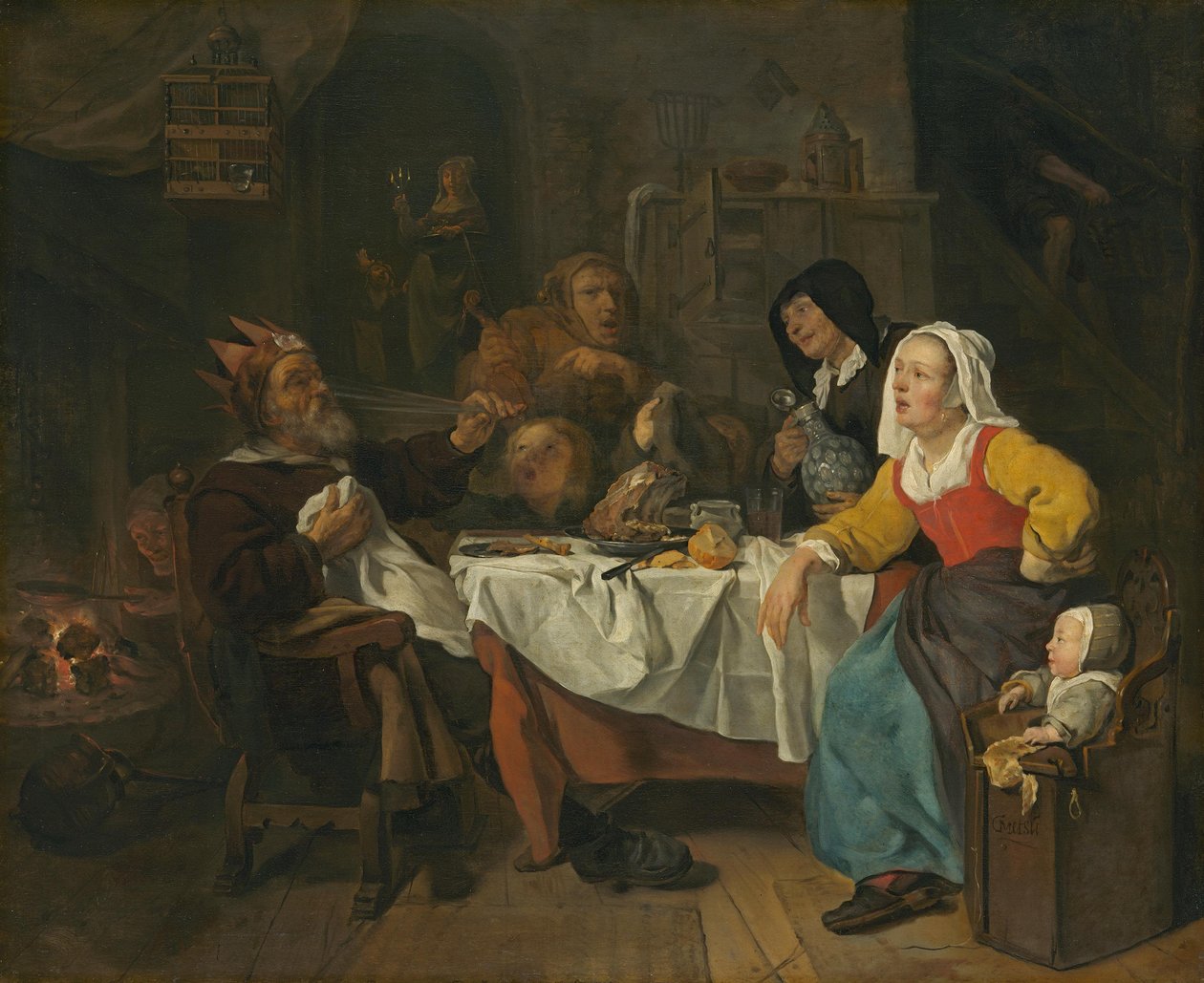 Kongen drikker av Gabriel Metsu