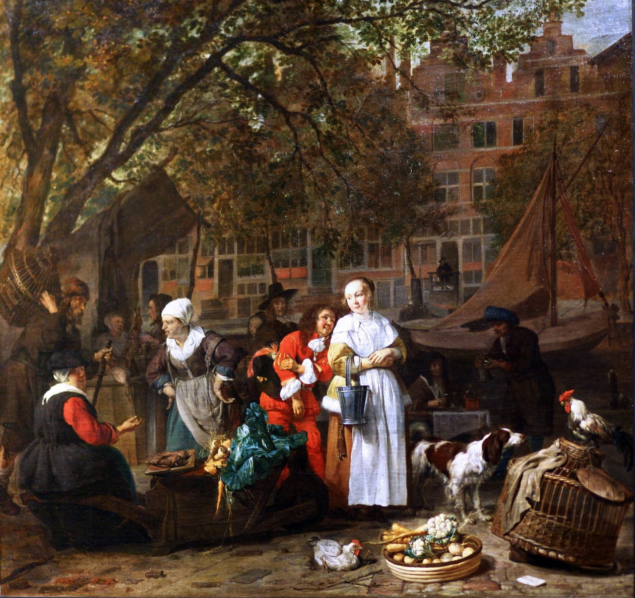 Grønnsaksmarkedet i Amsterdam av Gabriel Metsu
