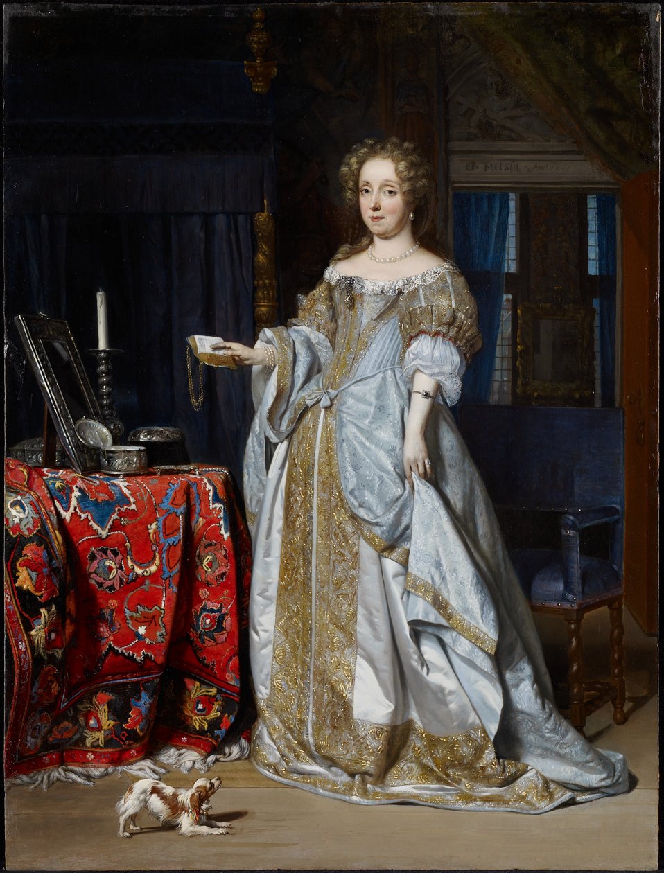 Portrett av en dame av Gabriel Metsu