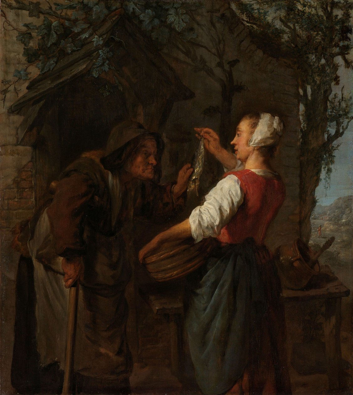 Sildeselgeren, ca. 1661-62 av Gabriel Metsu