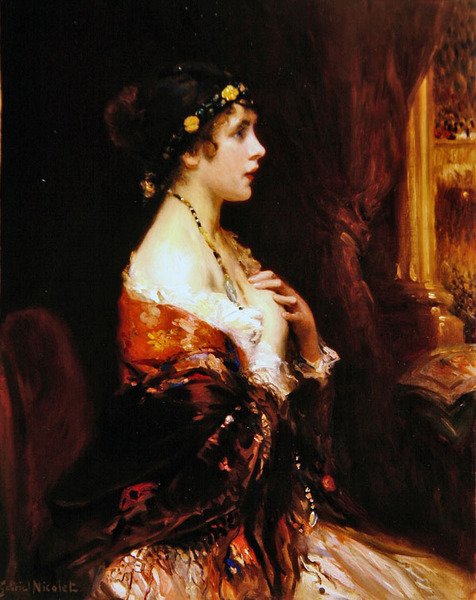 At the Opera (olje på lerret) av Gabriel Nicolet