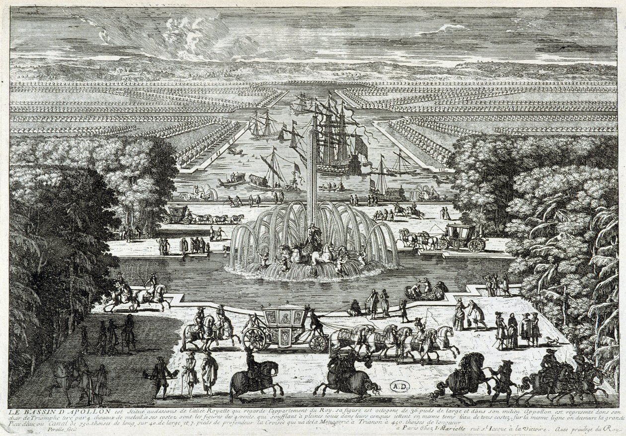 Apollo-bassenget i hagene til slottet i Versailles - av Perelle, sent på 1600-tallet av Gabriel Perelle