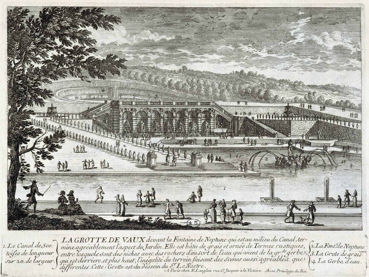 Utsikt over hulen Vaux Le Vicomte (Vaux-Le-Vicomte) - av Perelle, sent på 1600-tallet av Gabriel Perelle