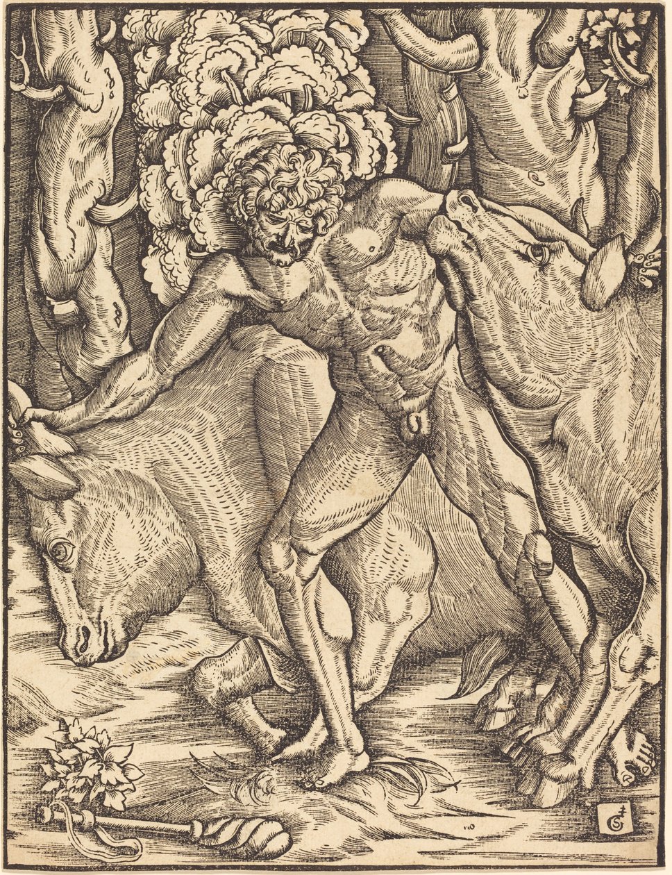 Hercules bærer av storfeet fra Geryon av Gabriel Salmon