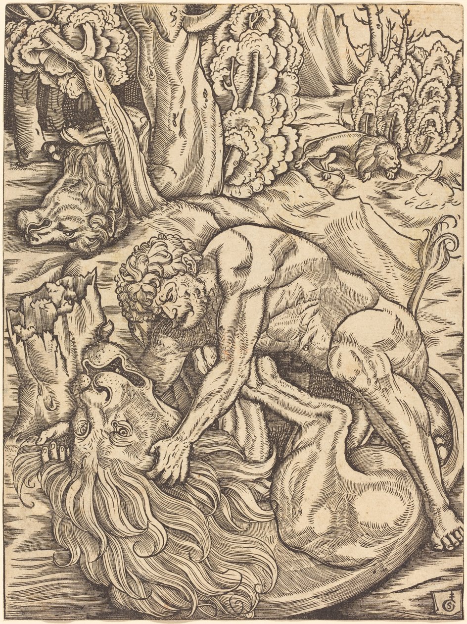 Hercules og Nemean Lion av Gabriel Salmon