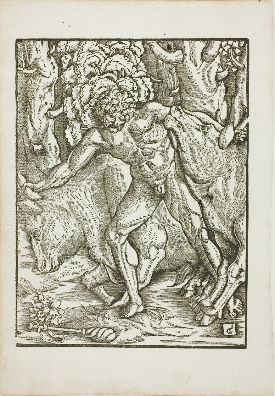 The Labors of Hercules: Fangst av oksene til Geryones i Erythia av Gabriel Salmon