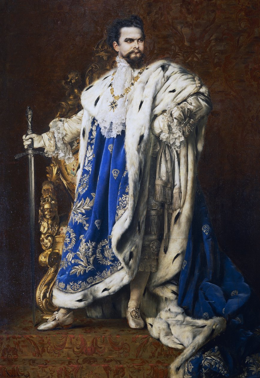 Kong Ludwig II av Bayern (1845-1886) av Gabriel Schachinger