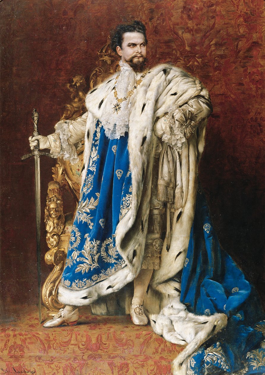 Ludwig II som stormester i ordenen til ridderne av St. George, 1887 av Gabriel Schachinger