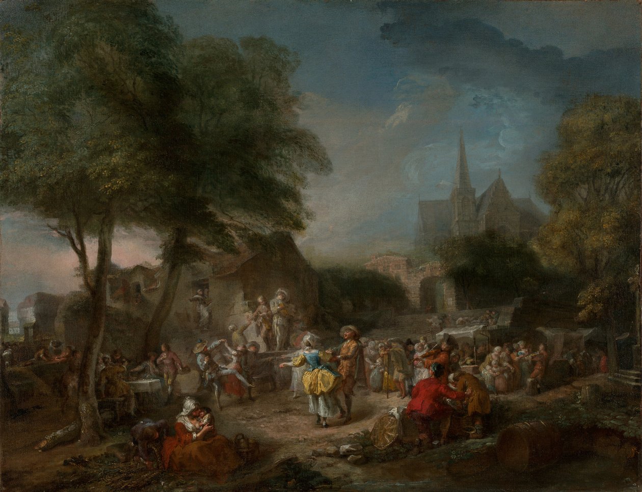 Landsbydansen, ca. 1760–1762 (olje på lerret) av Gabriel de Saint-Aubin