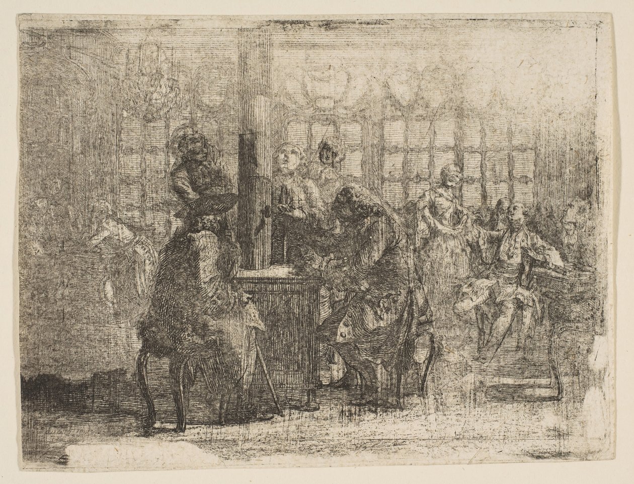 The Nouvellistes, 1752. av Gabriel de Saint Aubin