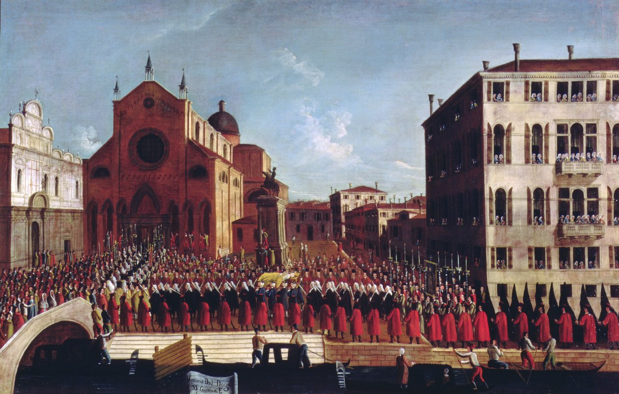 Dogebegravelsen ved SS. Giovanni og Paolo, Venezia av Gabriele Bella