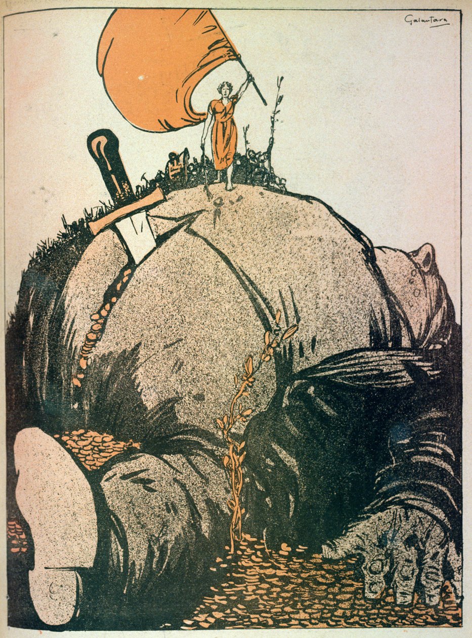 The Beast (Capitalism): Det er først når man har drept dette beistet at Real Social Truth kommer frem i lyset, gravert av kunstneren fra 
