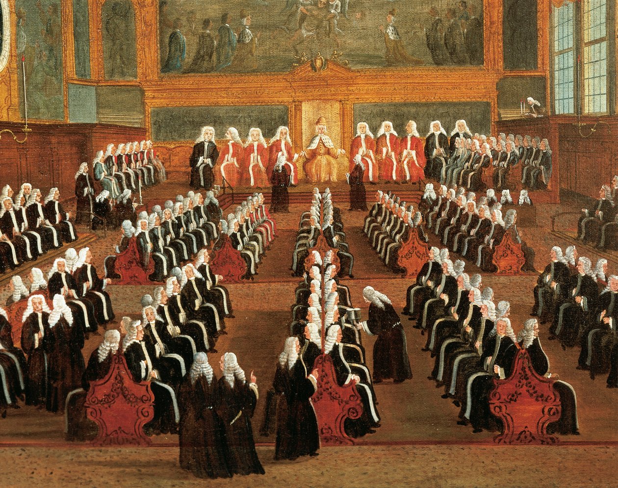 Board of Pregadi i Ducal Palace, av Gabriele Bella (1730-1799), Detalj av Gabriele Bella