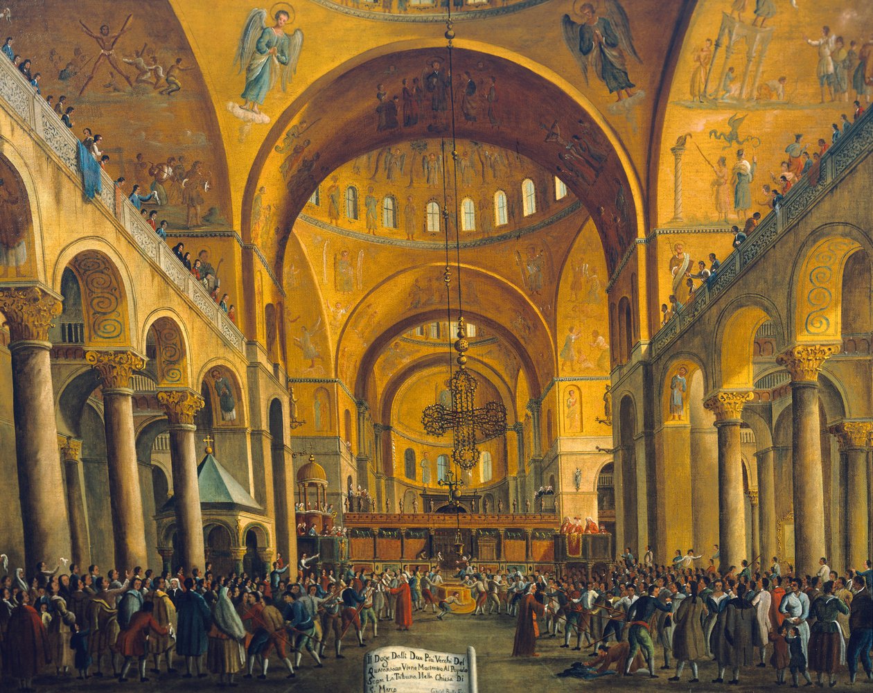Doge vises til folk i San Marco