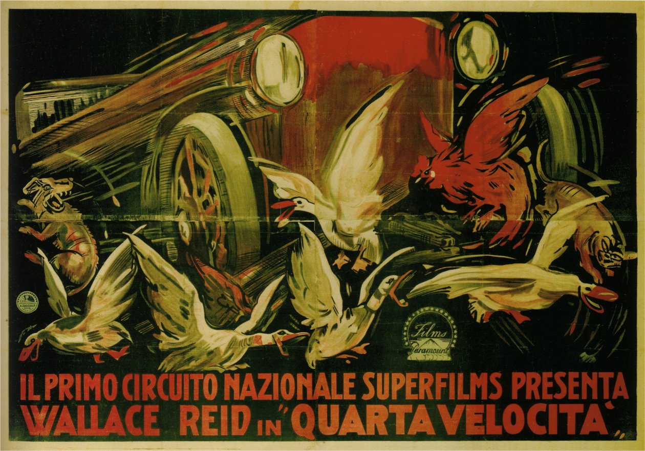 Wallace Reid i Film Double Speed, 1920 av Gabriele Galantara