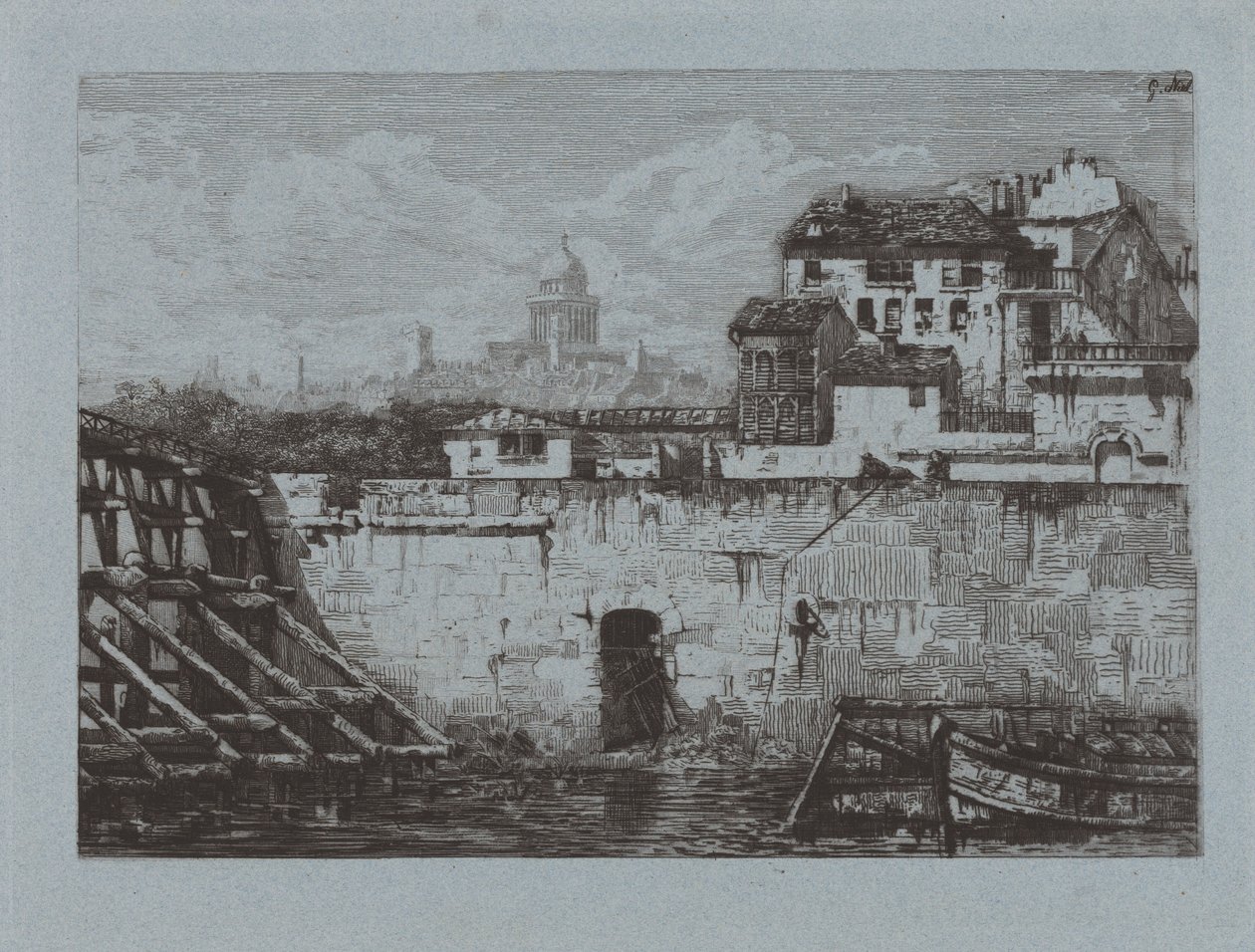 Ruinene av Hôtel de Brentonvilliers, på spissen av Île Saint-Louis av Gabrielle Marie Niel