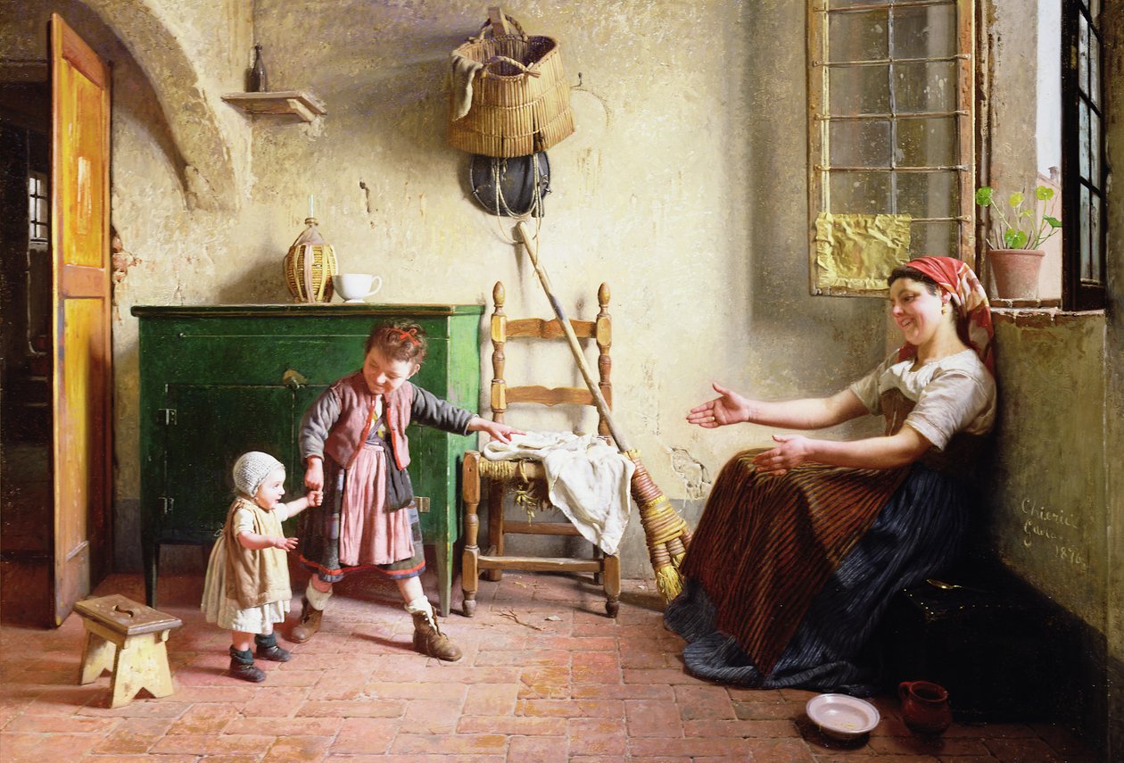 De første skritt, 1876 av Gaetano Chierici