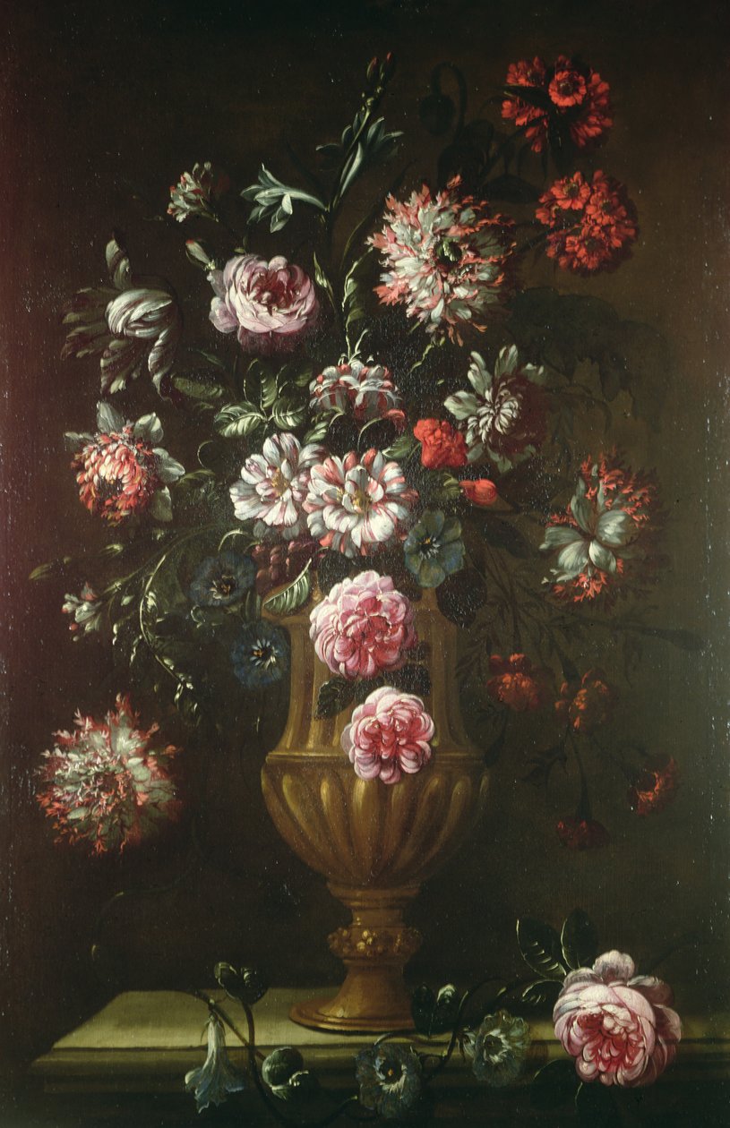 Stilleben av blomster i en urne, 1800-tallet av Gaetano Cusati