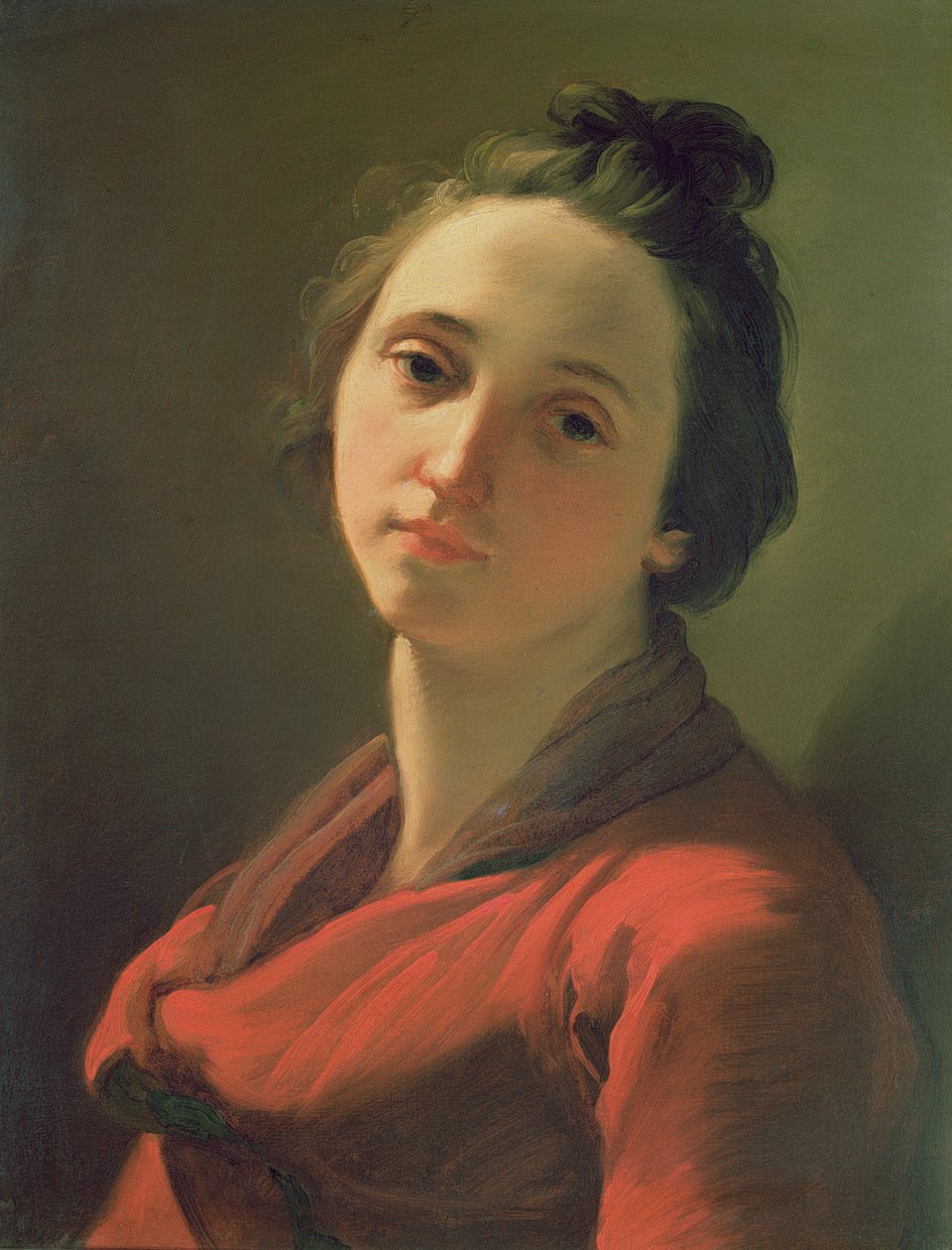 Portrett av Giovanna Spisani, kunstnerens kone av Gaetano Gandolfi