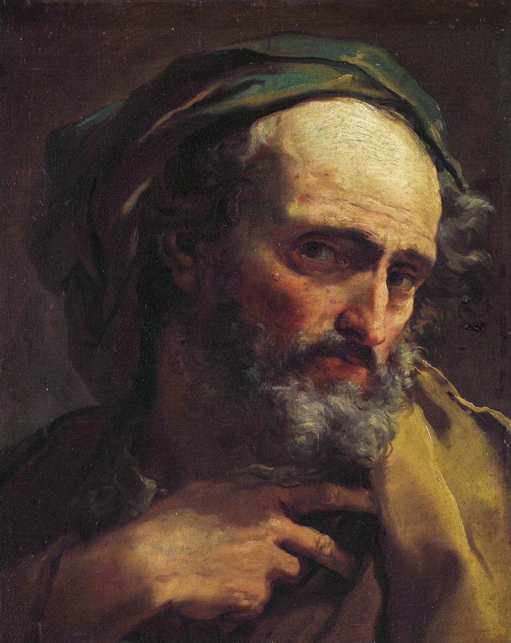 Studie av en skjegg mann av Gaetano Gandolfi