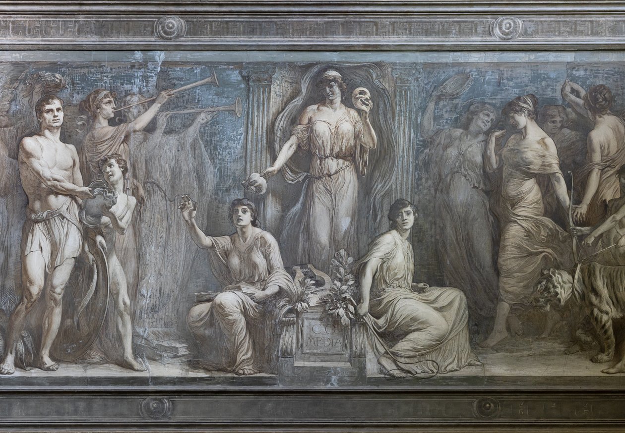 Allegori om komedien, detalj av Gaetano Cresseri