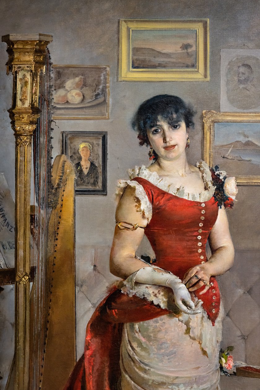 Harpisten, detalj av Gaetano Esposito
