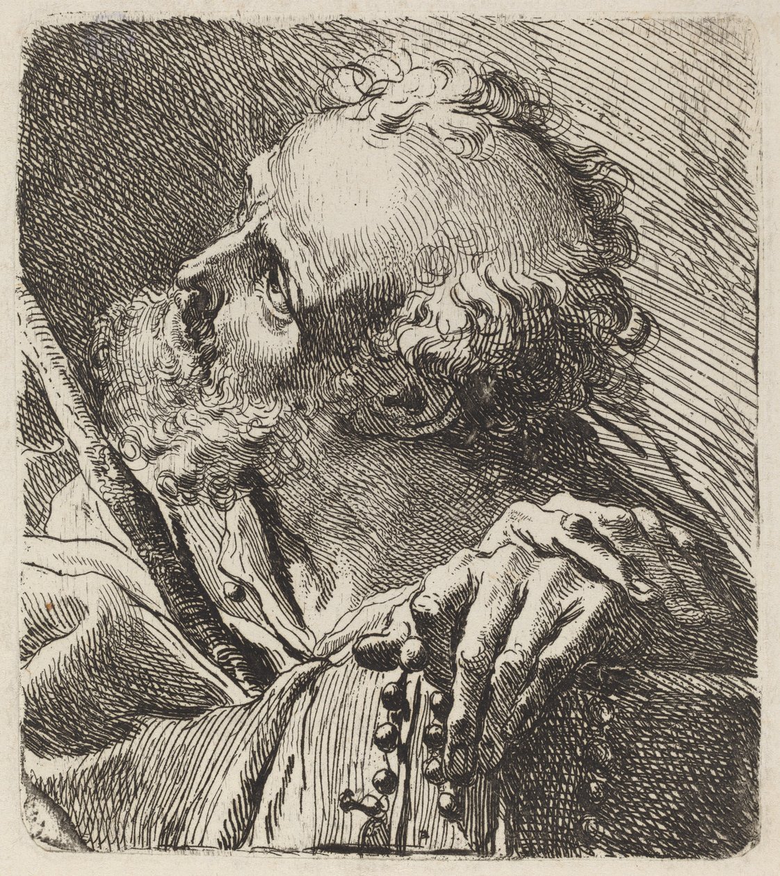 Byste av en helgen av Gaetano Gandolfi
