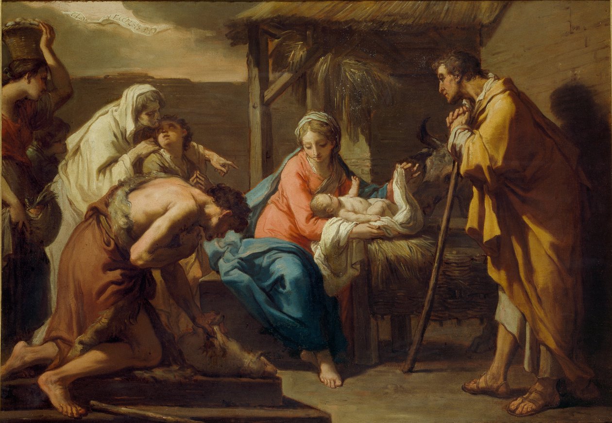 Hyrdenes tilbedelse, etter 1798 av Gaetano Gandolfi