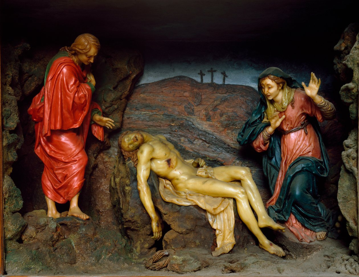 Klagesang over døden til Christ Sculpted Group ved skolen til Gaetano Giulio Zumbo. Sent på 1600-tallet - begynnelsen av 1700-tallet. Firenze, Museo Nazionale del Bargello av Gaetano Giulio Zumbo