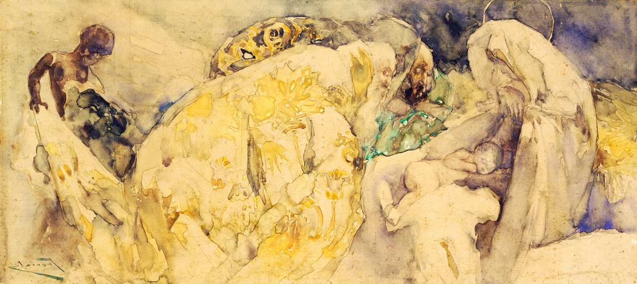 Tilbedelse av magi av Gaetano Previati