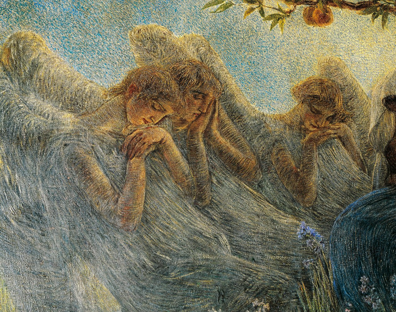 Angels, detalj fra The Maternity av Gaetano Previati