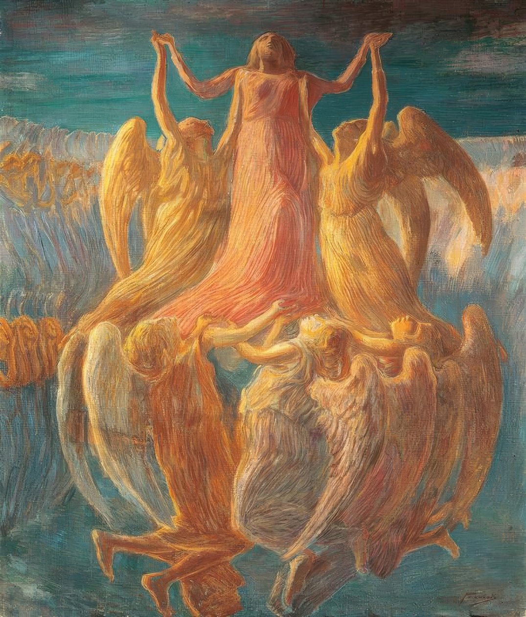 Assumption, av Gaetano Previati (1852–1920). av Gaetano Previati