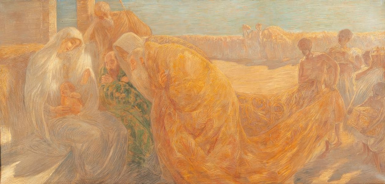 Tilbedelse av magiene av Gaetano Previati