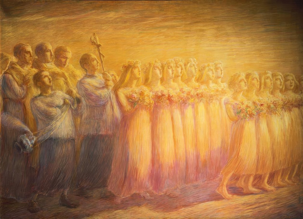 Begravelse av en jomfru, av Gaetano Previati