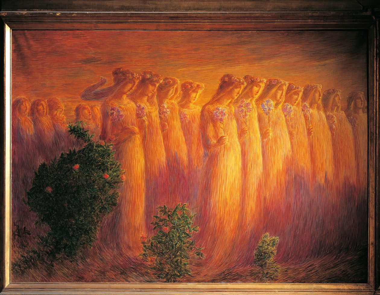 Begravelse av jomfru av Gaetano Previati