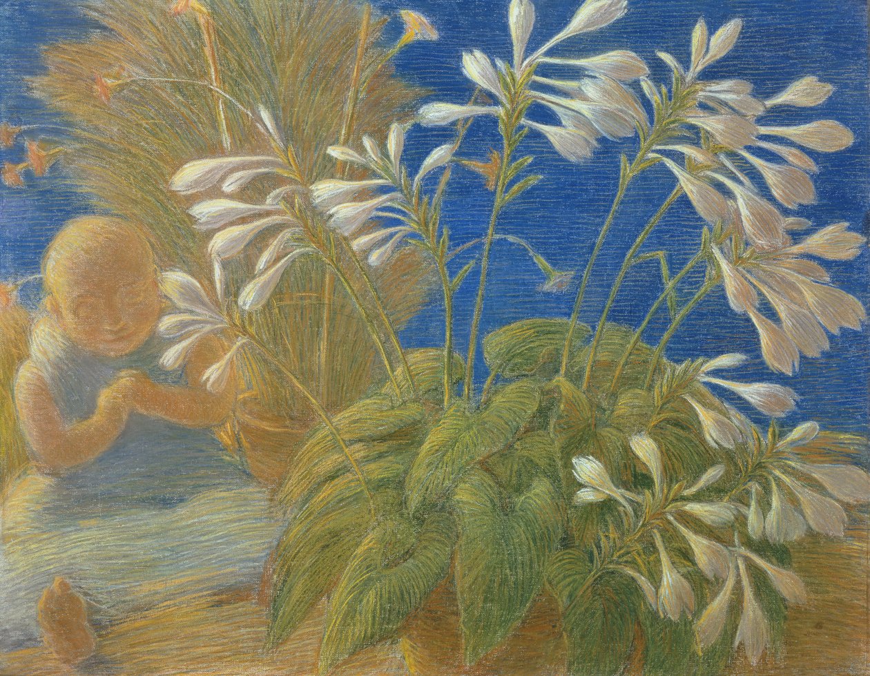 Japanske liljer, 1906 av Gaetano Previati